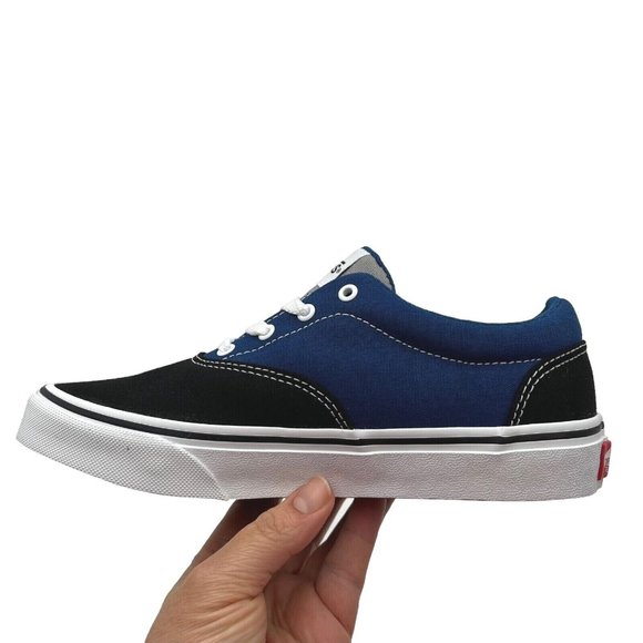 Vans Doheny Youth Boys Casual Canvas Sneakers Size 3-5 Blue/ Black Lace up Shoes - Picture 6 of 16